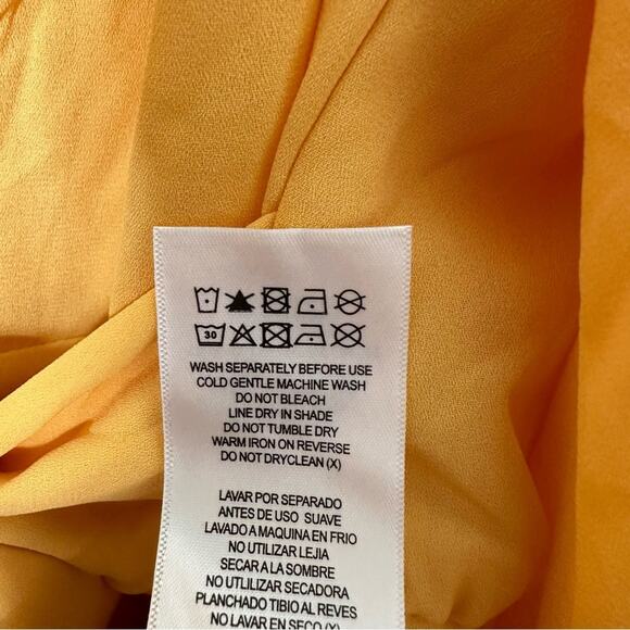 City Chic Top Womens Large Yellow V-Neck Casual Draped - Picture 5 of 7